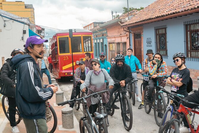 Bogotá Bike Tour with street art - Centro Mayor murals and a coffee factory pause that breaks the ride