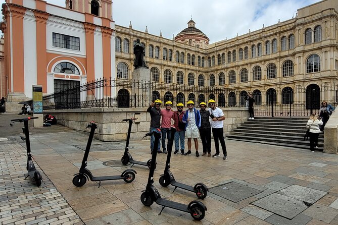Bogota scooter tour - Plaza de Bolívar and Monumento a Santander: politics, statues, and shade