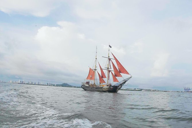 Cartagena, CO: Sunset Skyline Bay Tour on a Pirate Boat + Drinks - La Fantastica onboard vibe, crew energy, and costume photo ops