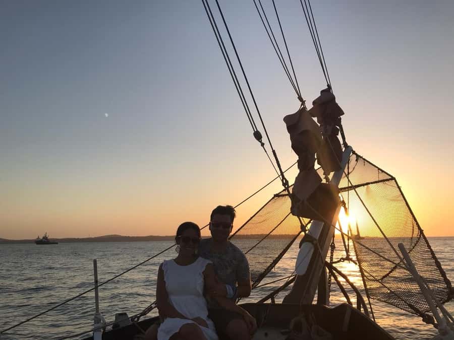 Cartagena, CO: Sunset Skyline Pirate Boat Tour with Drinks - Unlimited Pirates Punch and Coconut Lemonade: how the open bar is set up