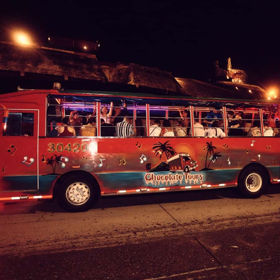 Cartagena: Funny PartyBus with dance floor and good music! - Chiva party bus energy, not a history tour