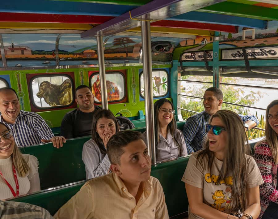 City Tour Medellin with a Chiva or a thematic van - Plaza Botero, quick art stop that actually teaches you