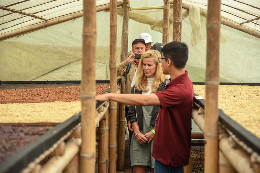 Coffee Tour Salento-Ocaso Farm- English Tour - Traditional cloth strainer coffee in a pot, plus end-of-tour tasting