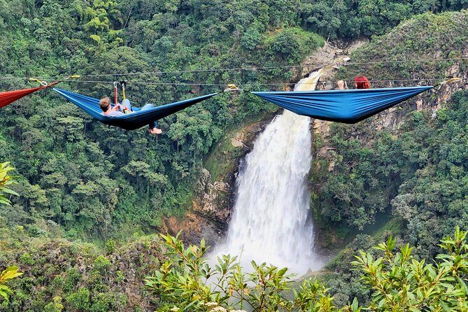 Dream Hammocks Plus Epic Zipline and Giant Waterfall Private Tour from Medellin - The ecopark start: first zipline, then right into the waterfall hike