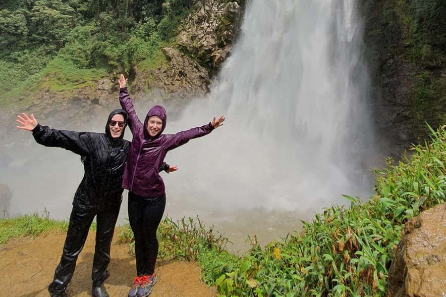 From Medellin: Epic Zipline and Giant Waterfall - Standing at the waterfall: spray, sound, and the Lenard effect explanation