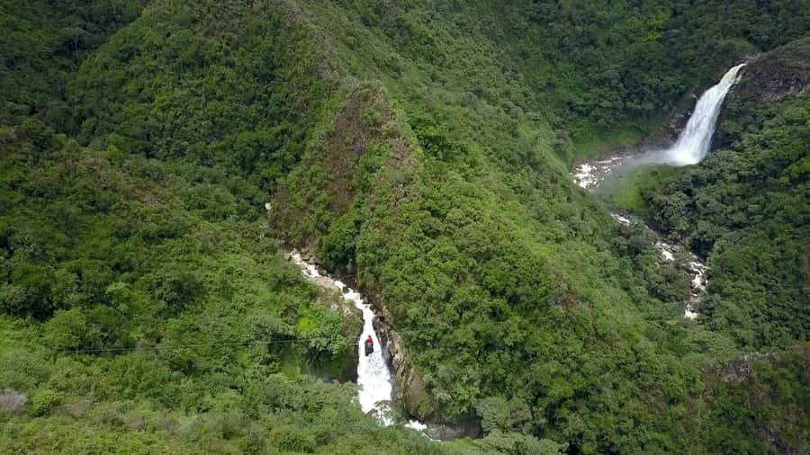 From Medellin: Epic Zipline and Giant Waterfall - Flight 2 and the walk back out: finishing the loop across the canyon