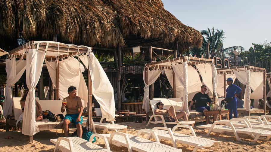 Full day at Isla baru playa blanca in Mambo Beach club - The Ride to Playa Blanca: Air-Conditioned Comfort, Plus Warmth Ahead