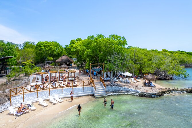 Full day visiting 5 stops 3 Beach Clubs (Rosario, Baru,T Bomba) - T. Bomba Finale: Private Beach Club Views, Pool Time, and Weekend DJs
