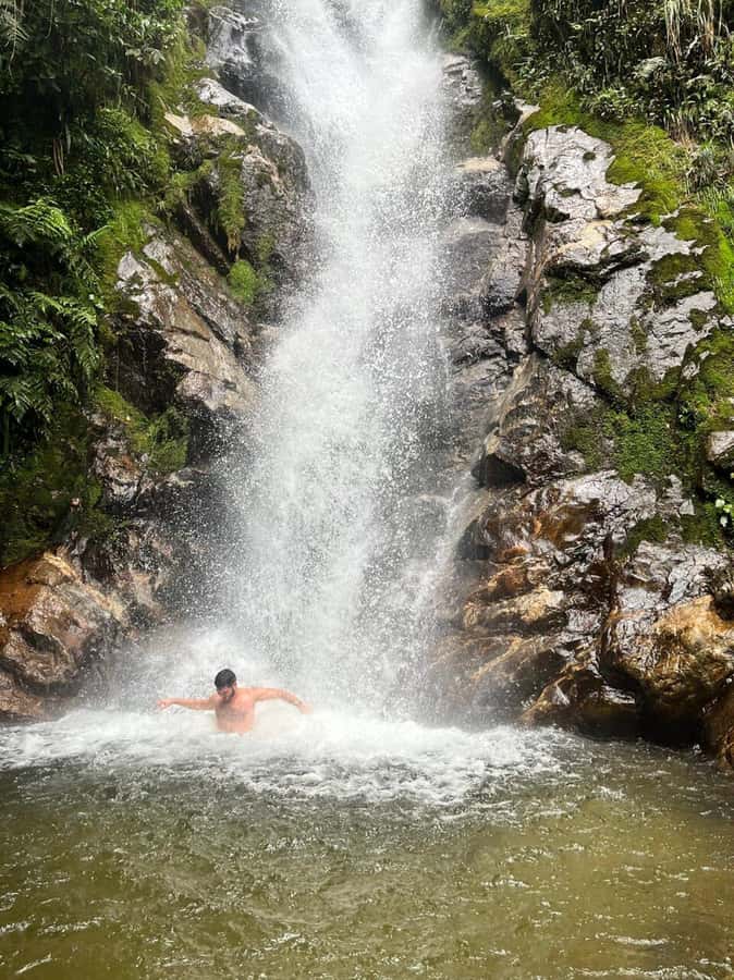 Medellín: Secret Waterfall Hike Tour with Snack and Coffee - Reaching the Waterfall: Time to Swim and Reset