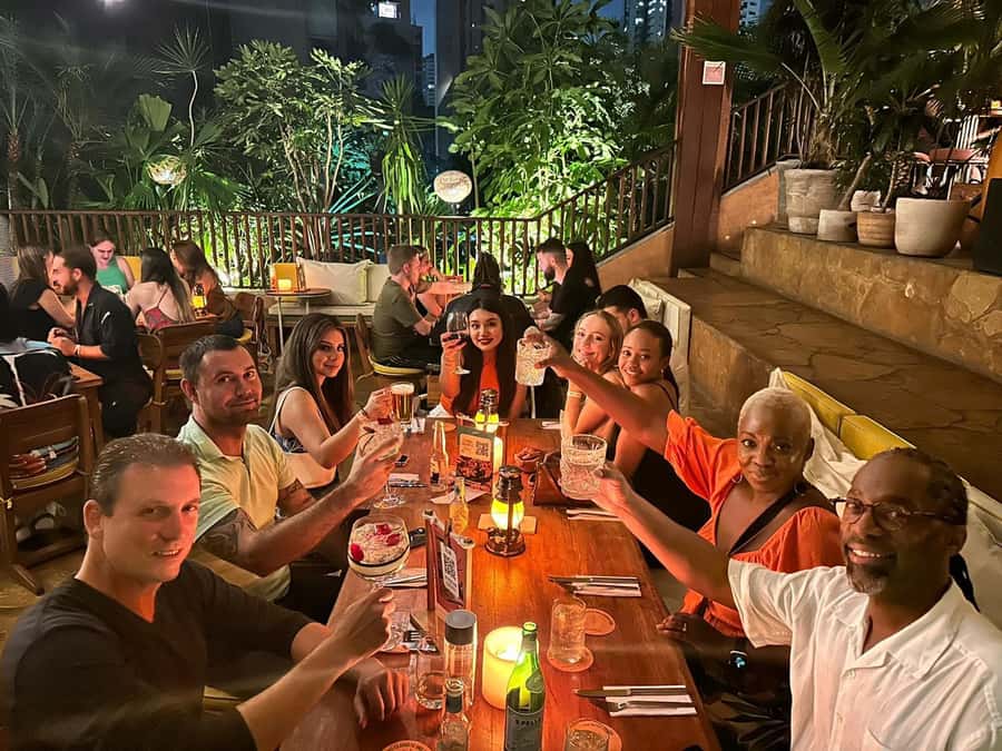 Medellin: tasting Street Food with Rooftops of El Poblado - Starting at Los Patios Hostel Boutique rooftop, what kicks off the night
