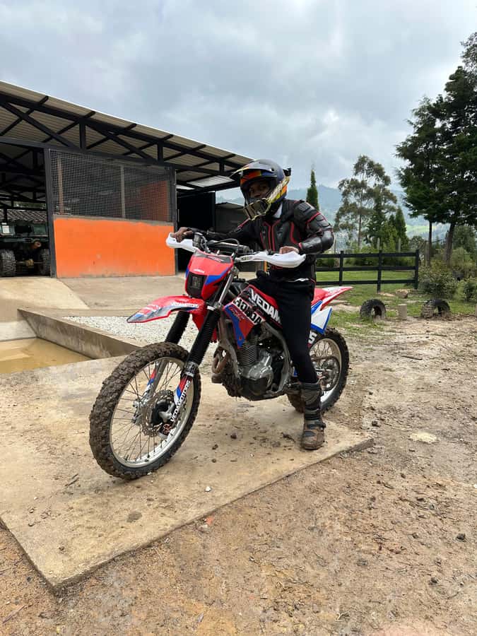 Off-road motorcycle adventure through the Medellín mountains - The private practice track, class time, and the moment it clicks