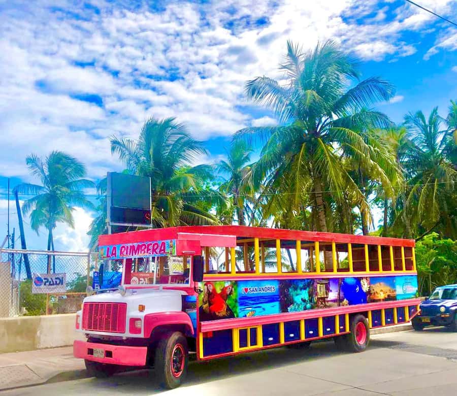 SAN ANDRES: Island Tour by Chiva + Hoyo Soplador - Starting at Muelle de la Policía and the quick photo hits