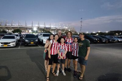 Soccer at the Metropolitan stadium with local fans